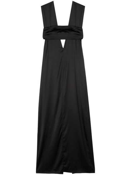 V-neck sleeveless dress - Black