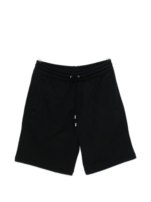 Cotton Drawstring Shorts — Black