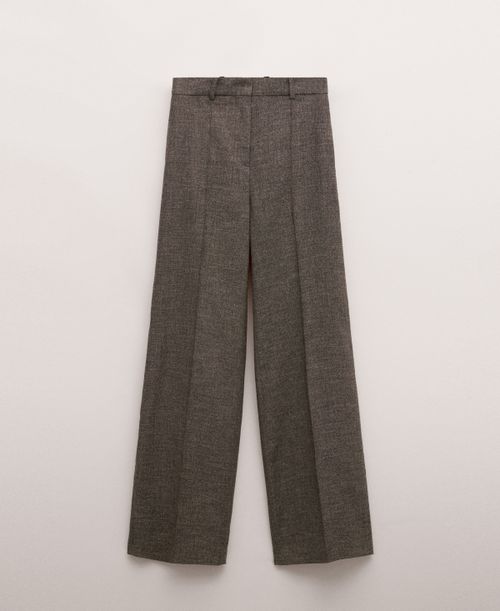 Women's Flecked Suit Pants - Chocolate