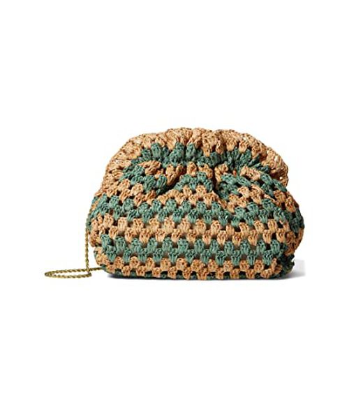 Loeffler Randall Willa Mini Cinch Clutch Green/Pink One Size