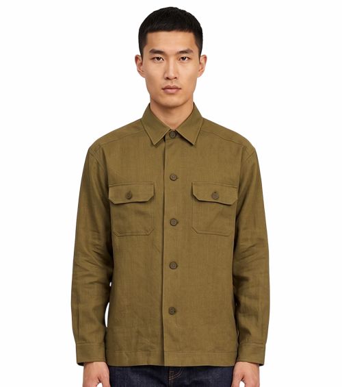 Green Regular Solid Shirt
