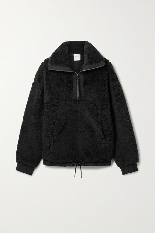 Appleton Oversized Cotton-blend Piqué-trimmed Fleece Jacket