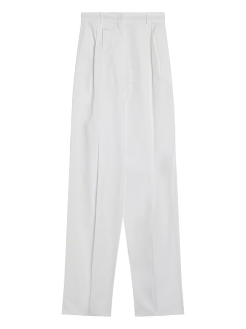Cotton straight-leg trousers - White