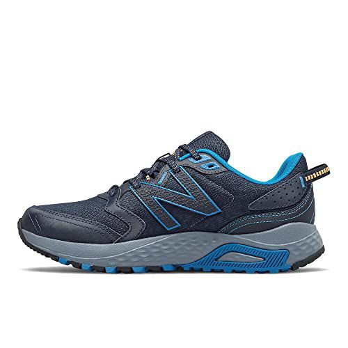 New Balance Men's 410 V7 Running Shoe, Ocean Grey/Black/Velocity Red,
