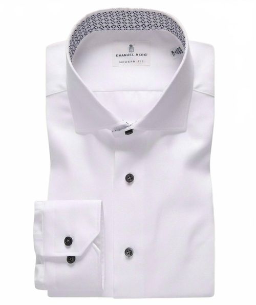 Men's Cotton Twill Dress Shirt In White