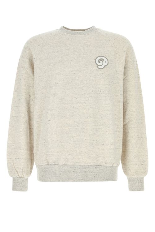 PANTAMOLLE Melange light grey cotton sweatshirt