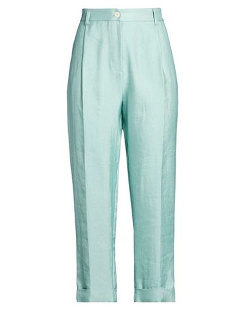 Woman Pants Sage green Size 6 Linen, Viscose, Polyester
