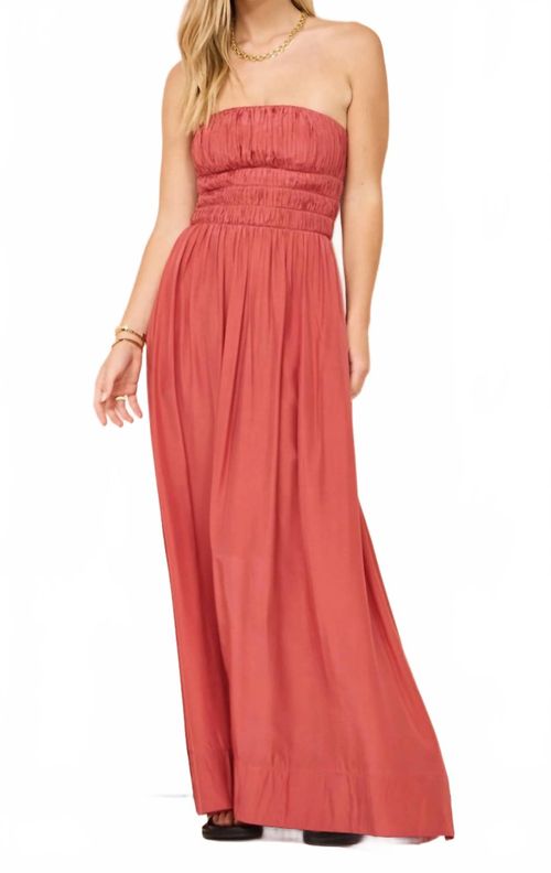 Strapless Maxi Dress In Rose