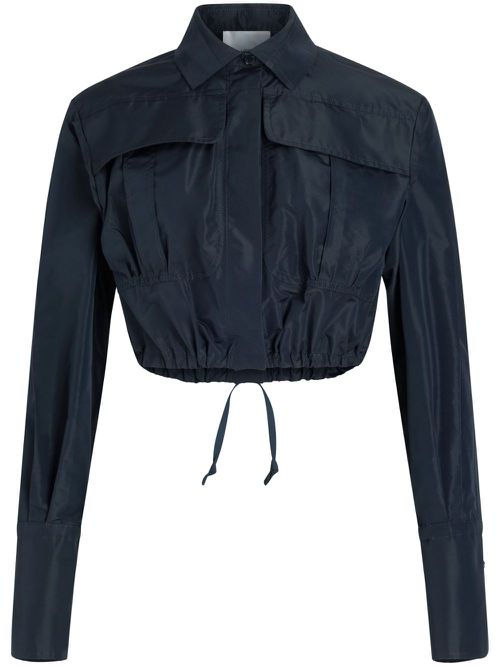 Cropped faille shirt - Blue