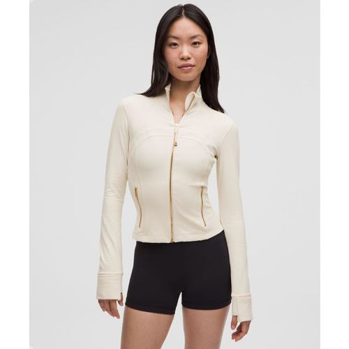 Lululemon – Women's Define Cropped Jacket Nulu – Color Gold/White