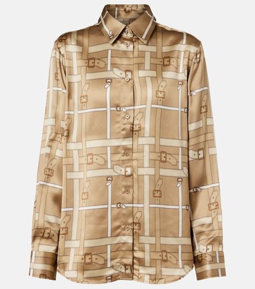 Emma printed satin shirt