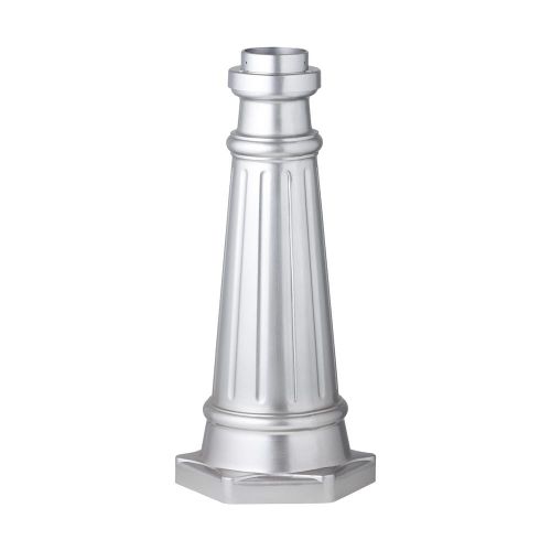 Painted Brushed Steel Post Mount Base from the Outdoor Post Base Collection