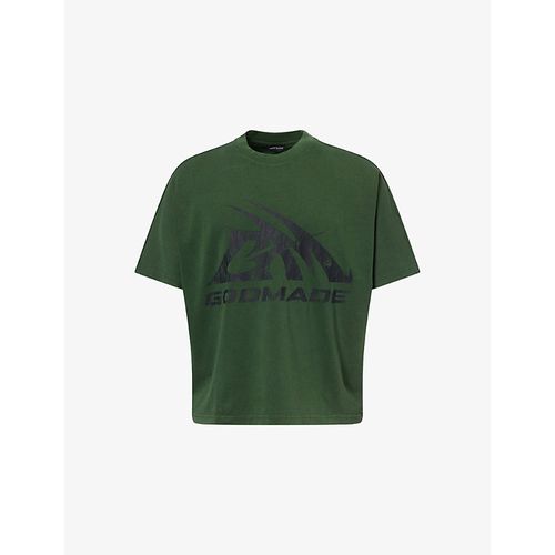 Mens Logo-Print Crew-Neck Cotton T-Shirt