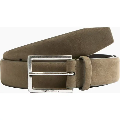 Men's Oliver Sweeney Nubuck Belt - Green