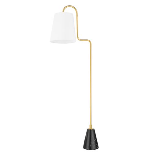 Aged Brass One Light Floor Lamp from the Jaimee Collection
