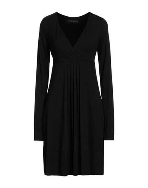 Woman Mini dress Black Size L Viscose, Elastane