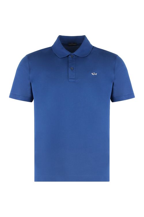 Cotton Piqué Polo Shirt — Blue