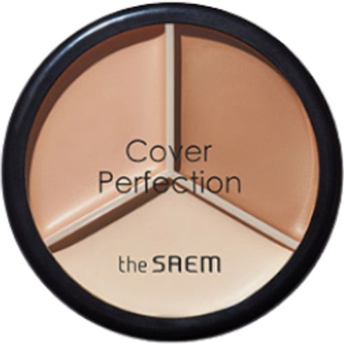 The Saem - Cover Perfection Triple Pot Concealer - 4.5g*3 - 02 Contour Beige