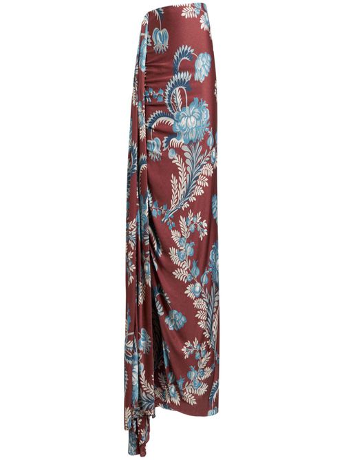 Printed maxi skirt - Red