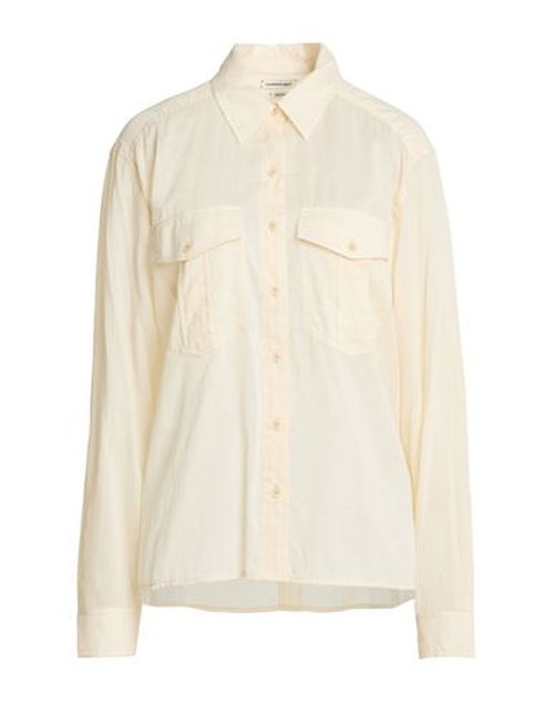 Woman Shirt Cream Size 8 Cotton