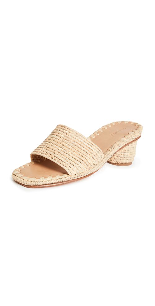 Bou Heeled Mules Natural