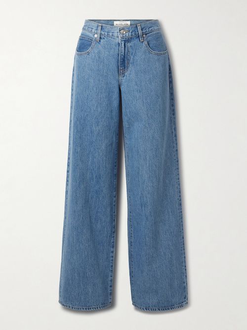 Mica Low-rise Wide-leg Organic Jeans - Blue