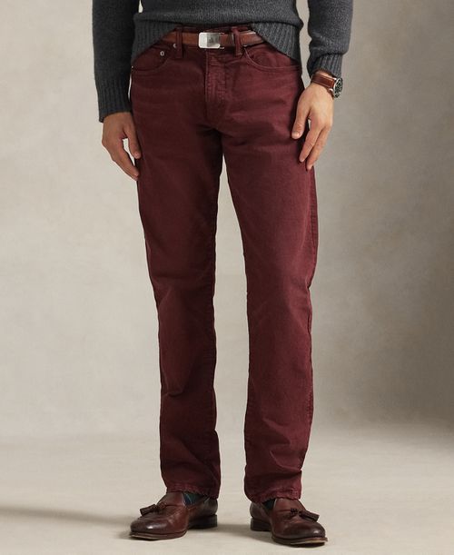 Men's Hampton Straight Stretch Jeans - Red Wine
