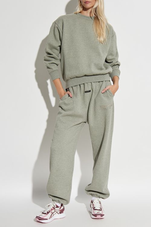 Sweatshirt With Printed Logo, Women's, Grey