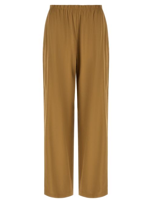 Linen Blend Trousers — Beige