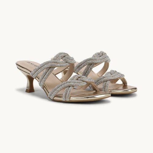 Stride Shoes Night-Out Dress Sandal Gold Metallic Faux Leather