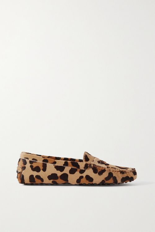 Gommino Leopard-print Calf Hair Loafers - Animal print