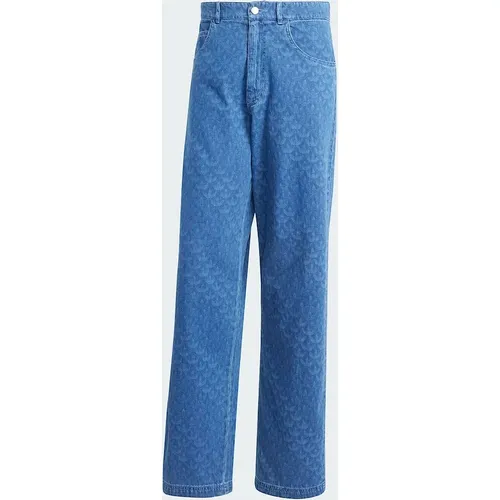Adidas Originals Denim Monogram Mens Jeans - Blue - : 33