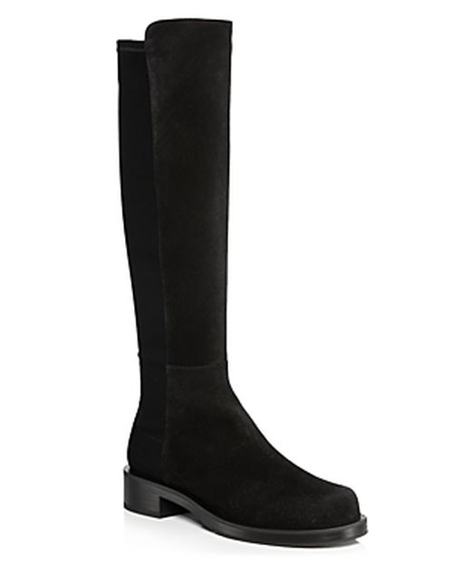Women's Halfnhalf Bold Suede & Stretch Knee High Boots