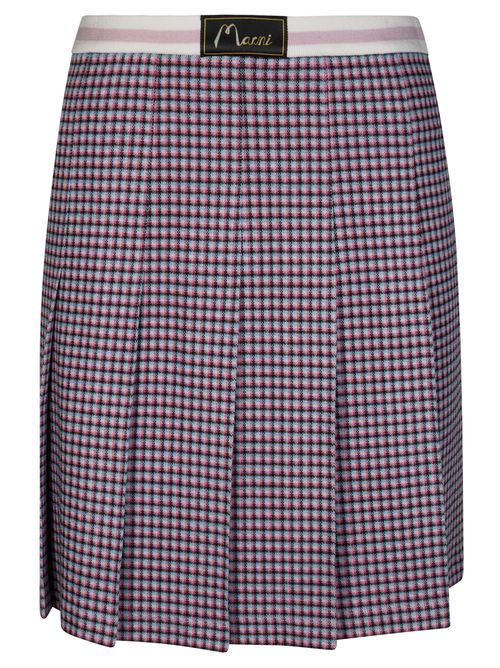 Midi Plisse Jacquard Skirt