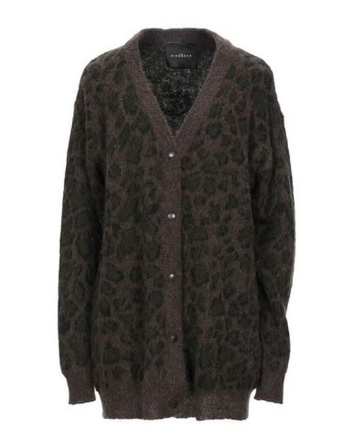 Woman Cardigan Dark brown Size M Acrylic, Mohair wool, Nylon
