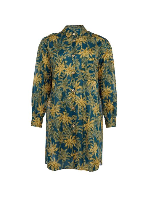 Floral Print Shirt — Blue
