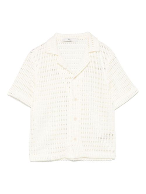 I'm brian open-knit shirt - White