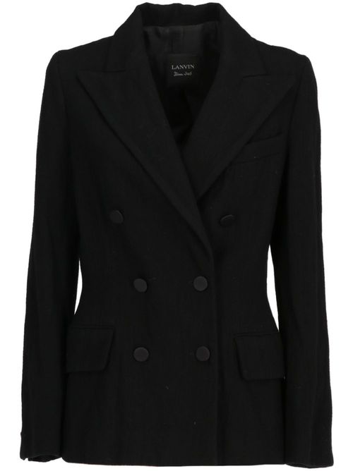2005 double-breasted blazer - Black