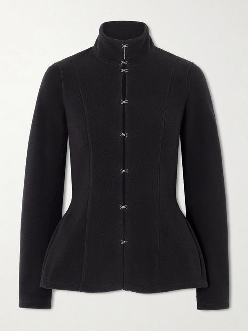 Paneled Fleece Jacket - Black