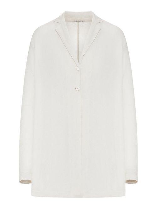 Oversized Single-Breasted Viscose Jacket