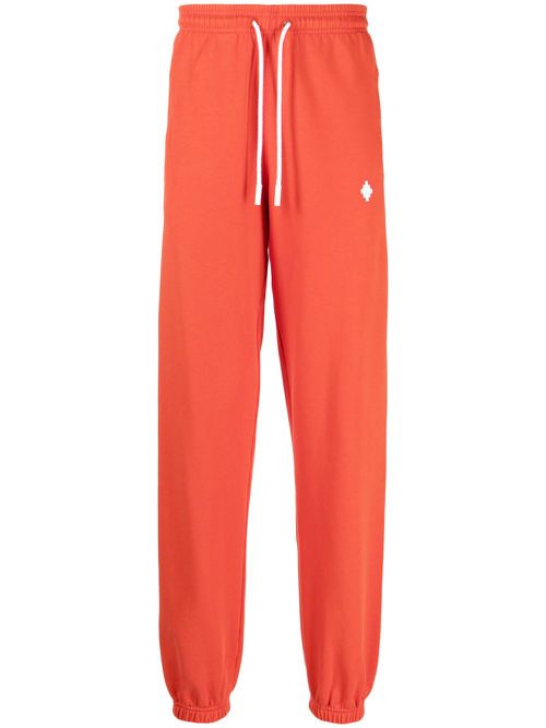 Logo-print cotton track pants - Red
