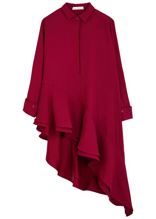 Sonder Tiered Asymmetric Crepe Shirt