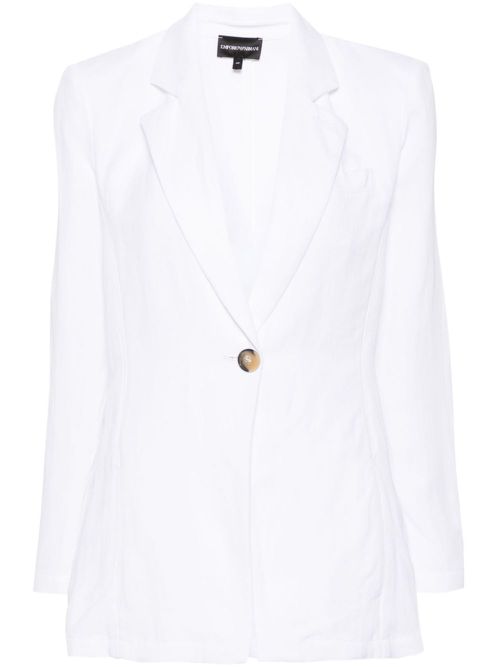 Notch-lapels single-breasted blazer - White