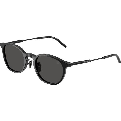 Moncler Unisex Moncler ME6011D BARBB 300187 Gafas de sol Acetato Negro Gris Redonda Norma