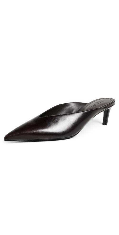 Loren Mid Mules Dark Brown