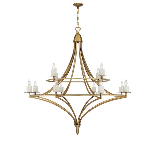 Director 12-Light Chandelier in Warm Bra