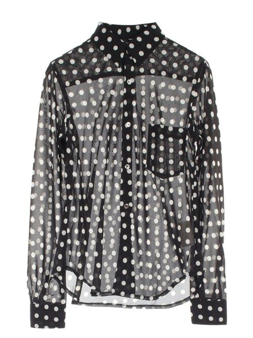 2010s polka dot-print shirt - Black