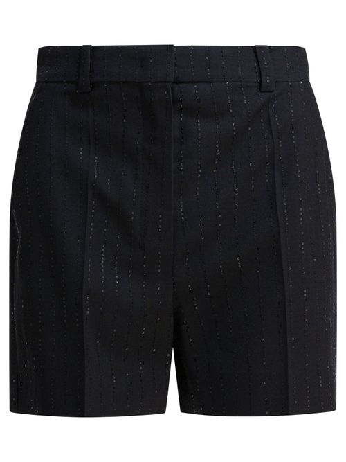 Max Mara Pianoforte Black Wool Blend Short