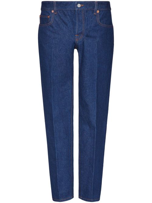 Valentino Garavani Jeans met logopatch - Blauw