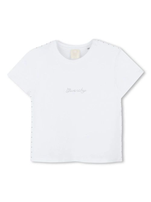 Mini Logo Embellished Short Sleeve Tee